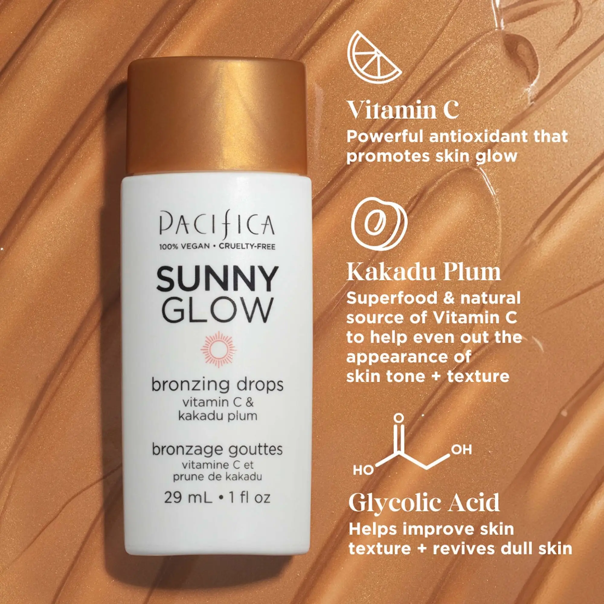 Pacifica Sunny Glow Bronzing Drops 29ml 16 Pacifica Sunny Glow Bronzing Drops 29ml