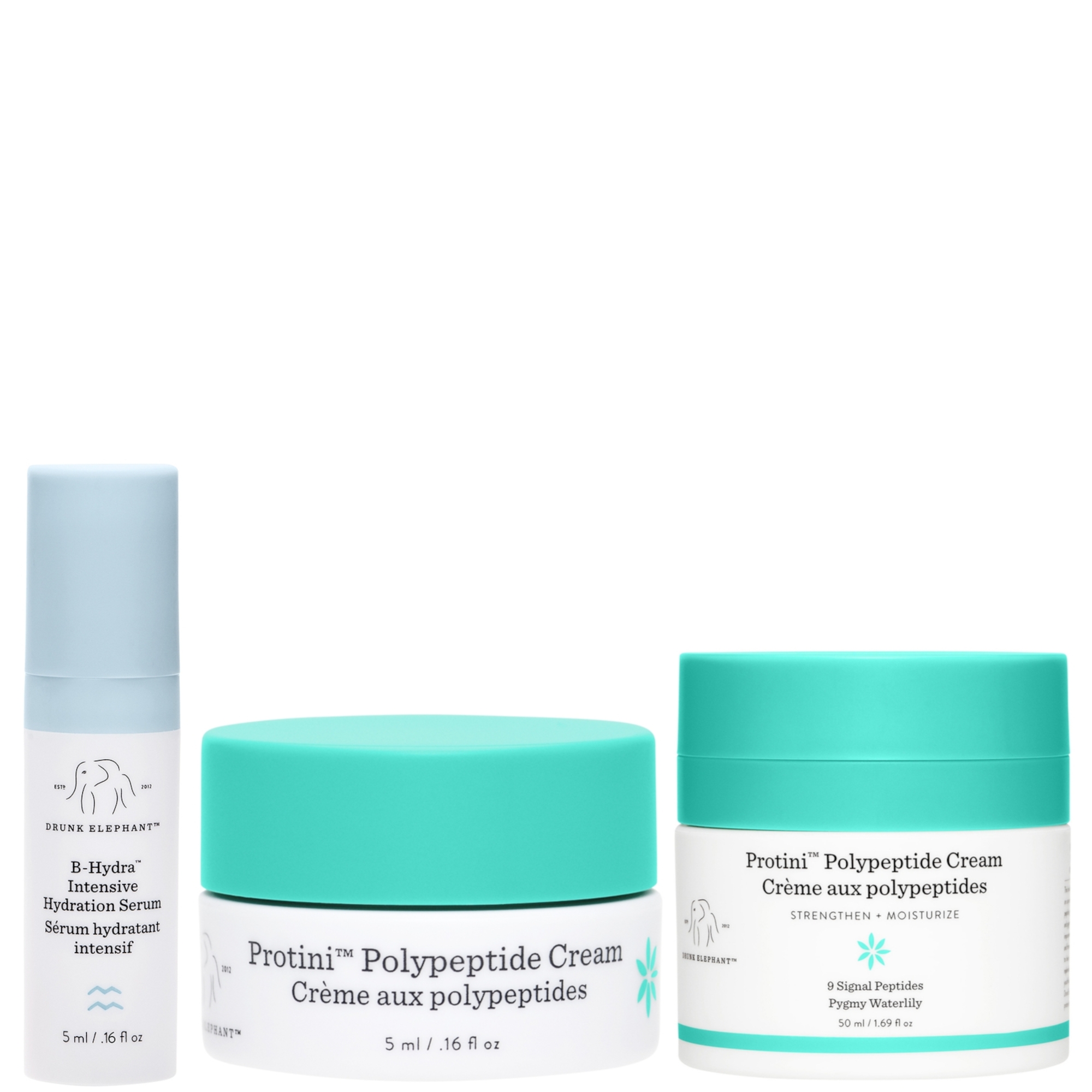 Drunk Elephant Protini & B-Hydra Home and Away Bundle 1 Drunk Elephant Protini & B-Hydra Home and Away Bundle