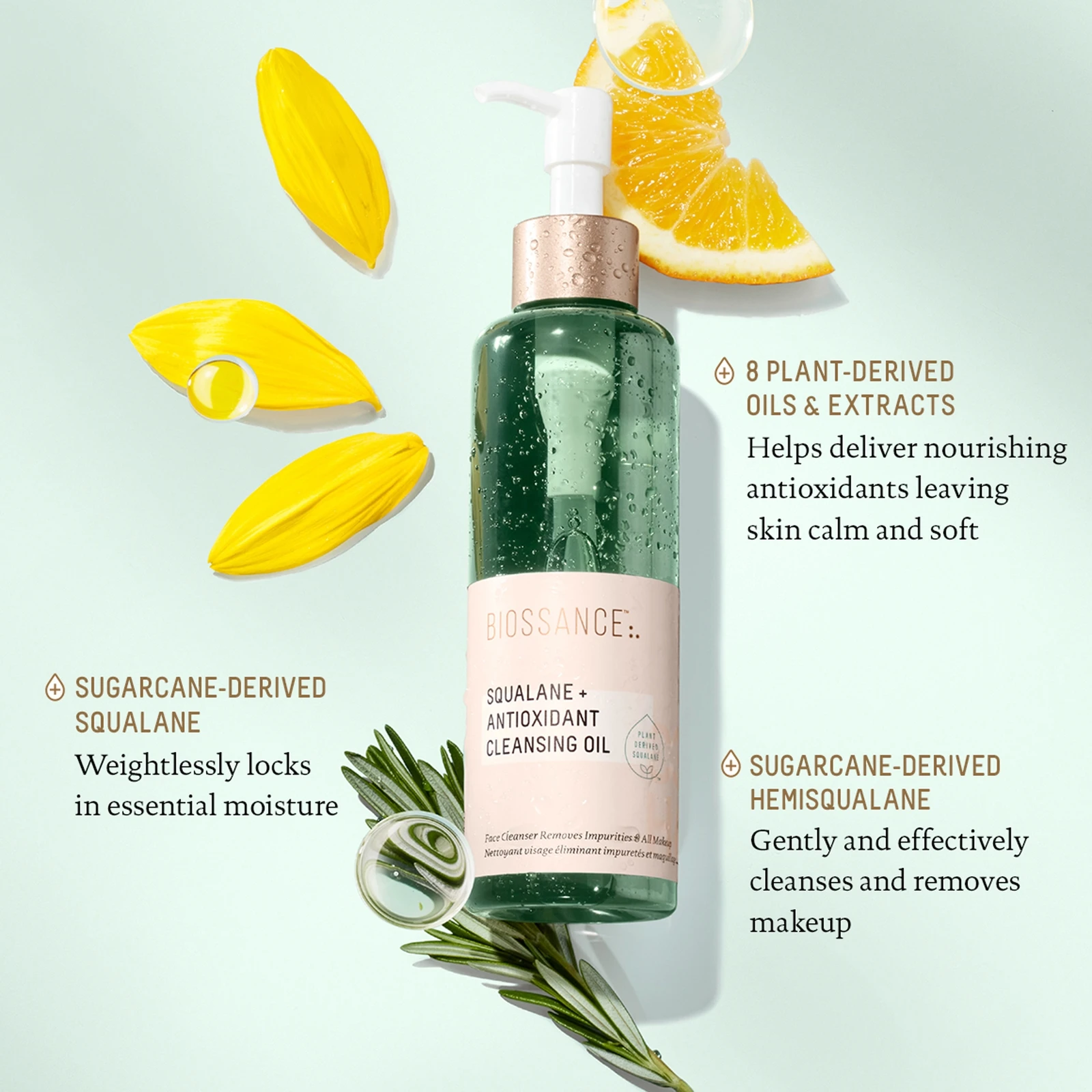 Biossance Squalane and Antioxidant Cleansing Oil 200ml 16 Biossance Squalane and Antioxidant Cleansing Oil 200ml